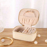 Leather Jewelry Box European Style Portable Travel Organizer
