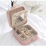 Travel Jewelry Box Organizer Portable Earrings Rings Necklace Storage