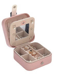 Travel Jewelry Box Organizer Portable Earrings Rings Necklace Storage