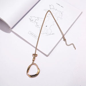 Long Necklaces for Women Irregular Circle Pendants Suspension