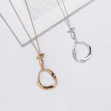 Long Necklaces for Women Irregular Circle Pendants Suspension
