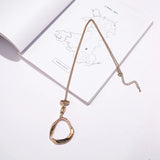 Long Necklaces for Women Irregular Circle Pendants Suspension