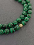 Joker Malachite Beaded Necklace Female Classic Green Natural Stone