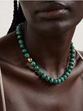 Joker Malachite Beaded Necklace Female Classic Green Natural Stone