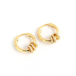 Korea Style 925 Silver Circle Stud Hoop Earrings for Women Girls