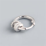 Korea Style 925 Silver Circle Stud Hoop Earrings for Women Girls