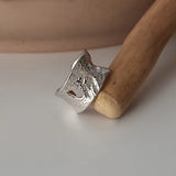 S925 Silver Textured Ear Clip for Female