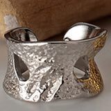 S925 Silver Textured Ear Clip for Female