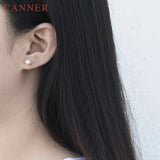 925 Silver Natural Pearl Stud Earrings for Women Girls
