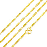 14K Yellow Chain Necklace 2.5mm for Wedding Anniversary