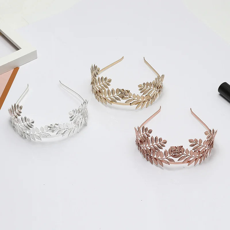 Leaf Headbands Hairbands for Women Girls Rose Gold/Silver