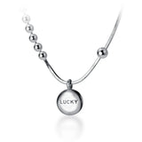 Sterling Silver Lucky Snake Bone Chain Necklace for Woman