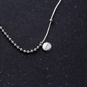 Sterling Silver Lucky Snake Bone Chain Necklace for Woman