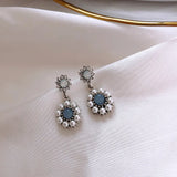 Baroque Pearls Rhinestone Clip Earrings Retro Style