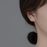 Mini Zircon Pave Love Heart Stud Earrings - Wedding Jewelry