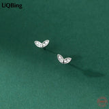 Mini Zircon Pave Love Heart Stud Earrings - Wedding Jewelry