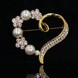 Love Heart Brooch Jewelry For Women/men Metal Scarf Wedding Gift