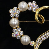 Love Heart Brooch Jewelry For Women/men Metal Scarf Wedding Gift