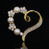 Love Heart Brooch Jewelry For Women/men Metal Scarf Wedding Gift