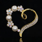 Love Heart Brooch Jewelry For Women/men Metal Scarf Wedding Gift