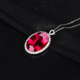 Oval Pendant Necklace Women Charm Jewelry Wedding Party Accessories