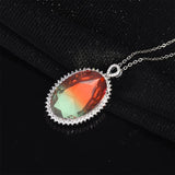 Oval Pendant Necklace Women Charm Jewelry Wedding Party Accessories