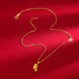18K Male Koi Collar Necklace Chain for Women Fine Jewelry