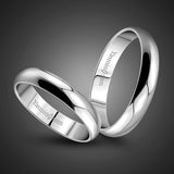 925 Sterling Silver Couple Ring Solid Silver Jewelry Gift