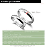 925 Sterling Silver Couple Ring Solid Silver Jewelry Gift