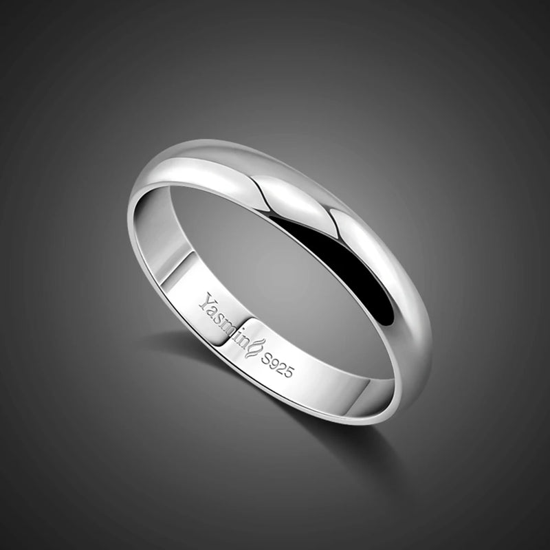 925 Sterling Silver Couple Ring Solid Silver Jewelry Gift