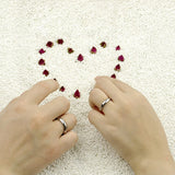 925 Sterling Silver Couple Ring Solid Silver Jewelry Gift