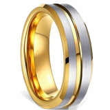 Tungsten Wedding Ring Red Groove Anniversary Gift
