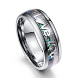 Tungsten Wedding Ring Red Groove Anniversary Gift