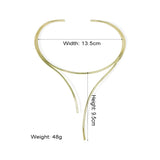Metal Torques Choker Necklaces For Women Punk Fluid Alloy Collar Necklace
