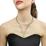 Metal Torques Choker Necklaces For Women Punk Fluid Alloy Collar Necklace