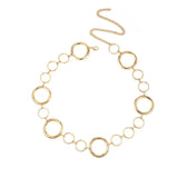 Metal Vintage Belts Women Geometric Ring Waistband Punk Hip-Hop