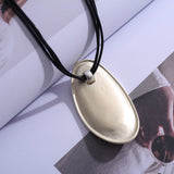 Multi-Layer Ellipse Sweater Chain Necklace for Women