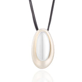 Multi-Layer Ellipse Sweater Chain Necklace for Women