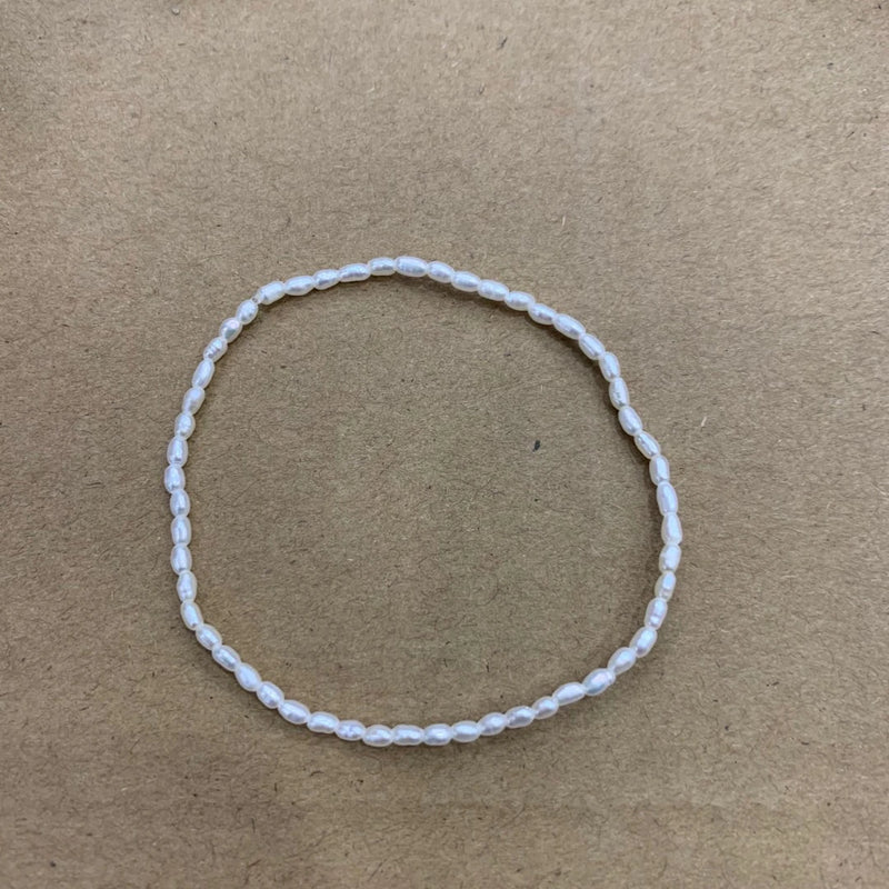 2.5mm Freshwater Pearl Elastic Bracelet for Women Girls