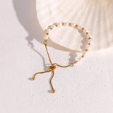 Freshwater Pearl Bracelet Stainless Steel Toggle Clasp 18k Bracelet