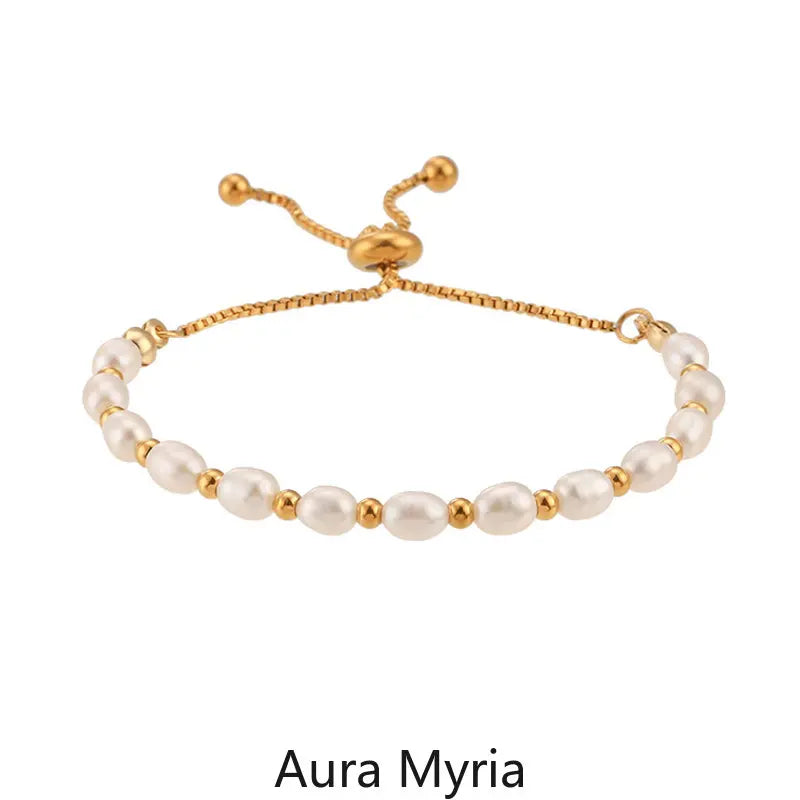 Freshwater Pearl Bracelet Stainless Steel Toggle Clasp 18k Bracelet