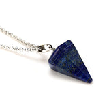 Vintage Natural Stone Cone Pendant Necklace