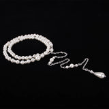 Pearl Long Necklace Backless Dress Accessories Layered Jewelry