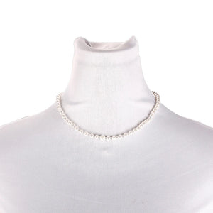 Pearl Long Necklace Backless Dress Accessories Layered Jewelry