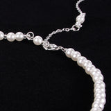 Pearl Long Necklace Backless Dress Accessories Layered Jewelry