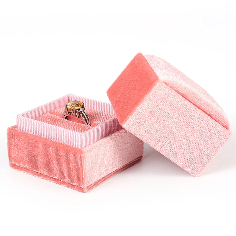 Gray Velet Jewelry Display Box for Female