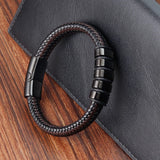 Small Accessories Stainless Steel Men's Leather Bracelet Gift