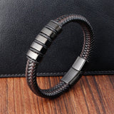 Small Accessories Stainless Steel Men's Leather Bracelet Gift