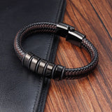 Small Accessories Stainless Steel Men's Leather Bracelet Gift
