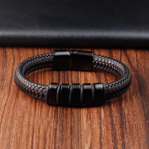 Small Accessories Stainless Steel Men's Leather Bracelet Gift